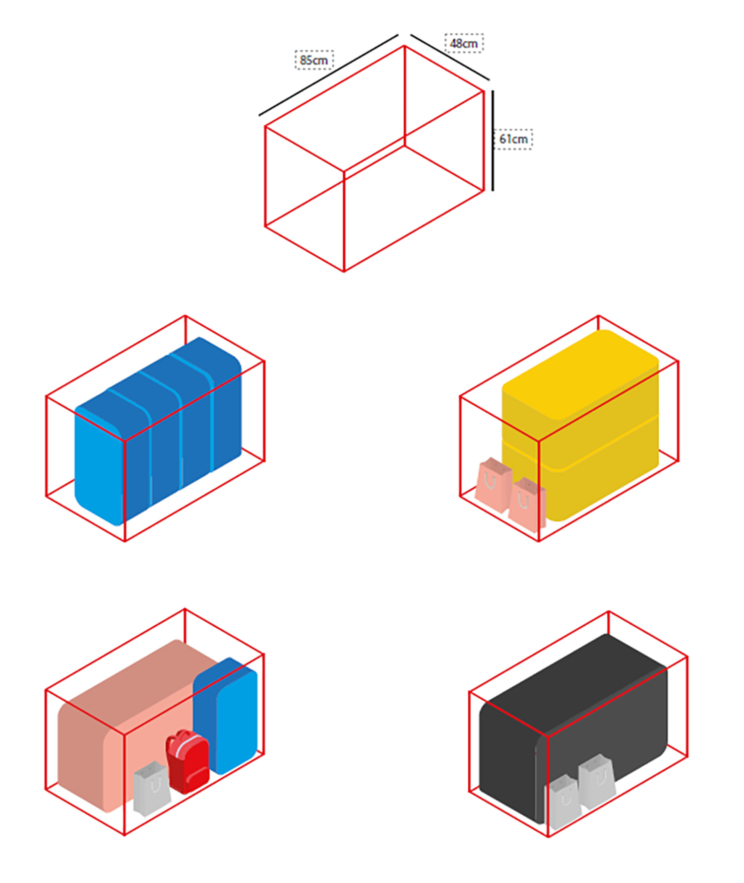 Baggage Locker Dimensions in Nice
